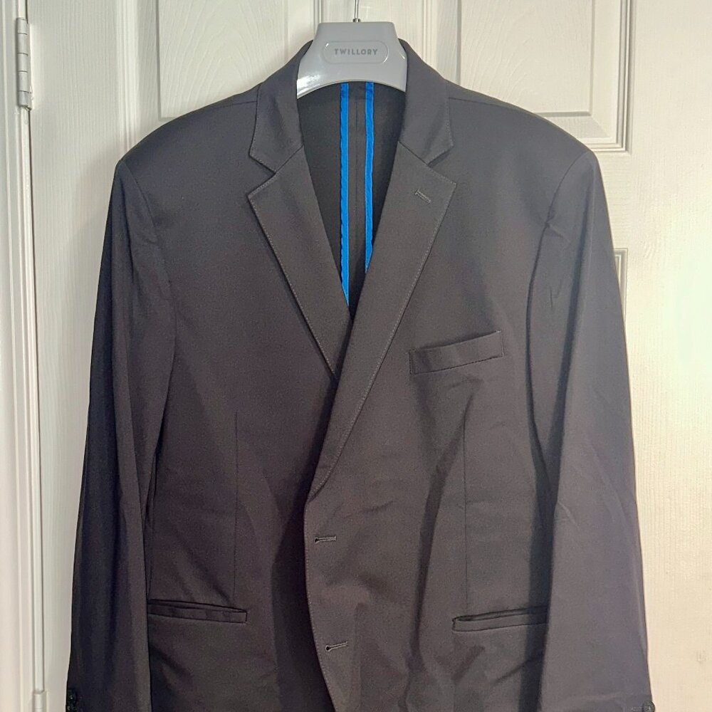 Twillory Performance Blazer – Men’s 48R – Charcoal – Stretch Travel Sport Coat